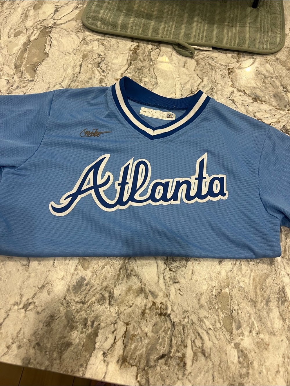 Nike Light Blue Atlanta Kids Jersey Top